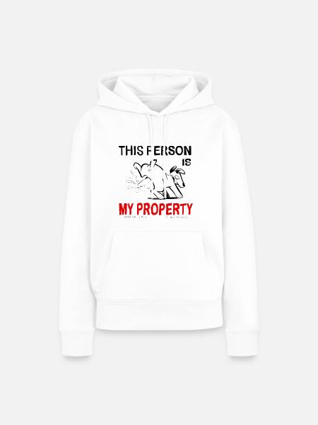 Hund und Eigentum - Frauen Premium Bio Hoodie - Weiß
