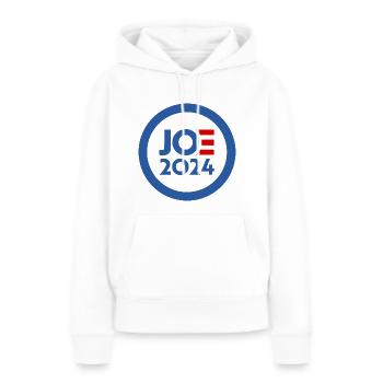 Joe biden 2024 - Sweat à capuche Premium bio Femme - blanc - Devant - Julia (174cm)