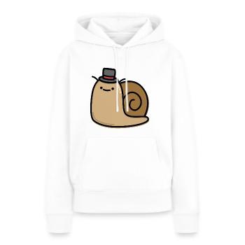Süße Schnecke - Frauen Premium Bio Hoodie - Weiß - Vorne - Julia (174cm)