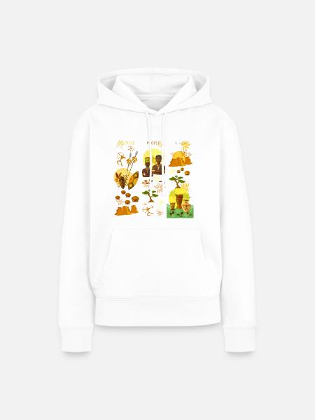 Afrika - Frauen Premium Bio Hoodie - Weiß