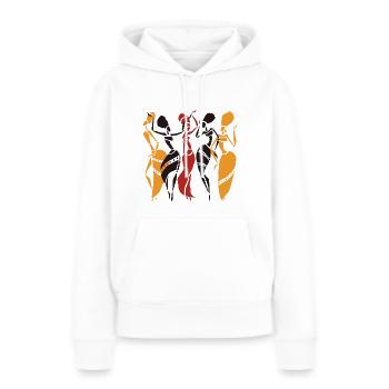 Afrique - Sweat à capuche Premium bio Femme - blanc - Devant - Julia (174cm)