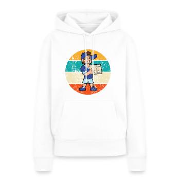 Paketdienst Paketzusteller Paketbote Spedition - Frauen Premium Bio Hoodie - Weiß - Vorne - Julia (174cm)
