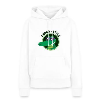 Crocodile élégant et cool - Sweat à capuche Premium bio Femme - blanc - Devant - Julia (174cm)