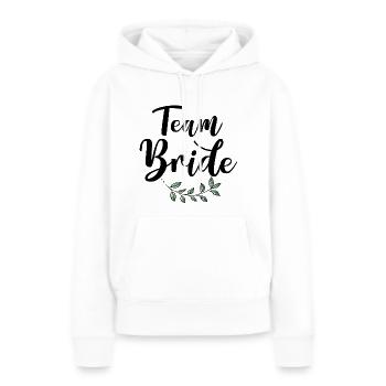 Team Bride / Crew / JGA Jungesellenababschied - Sweat à capuche Premium bio Femme - blanc - Devant - Julia (174cm)