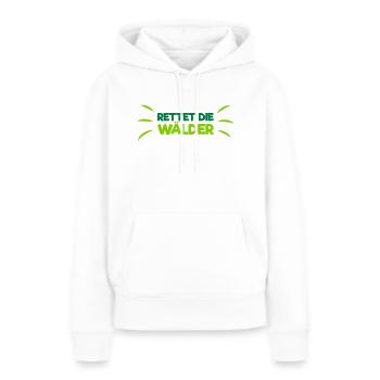 Rettet die Wälder! - Frauen Premium Bio Hoodie - Weiß - Vorne - Julia (174cm)