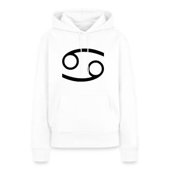 Sternzeichen: Krebs - Frauen Premium Bio Hoodie - Weiß - Vorne - Julia (174cm)