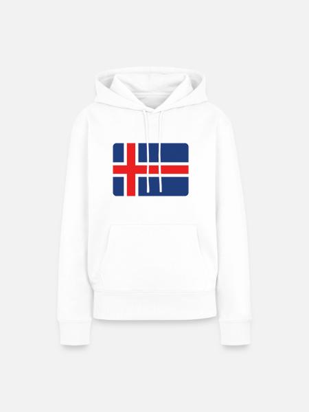 ISLAND IST GEIL! - Frauen Premium Bio Hoodie - Weiß