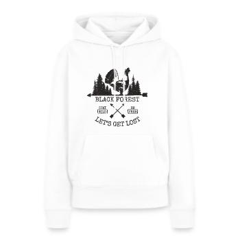 Rester sauvage - Sweat à capuche Premium bio Femme - blanc - Devant - Julia (174cm)