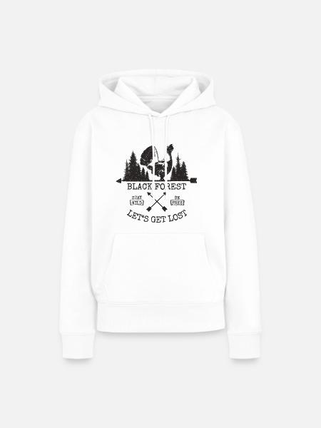 Stay wild - Frauen Premium Bio Hoodie - Weiß