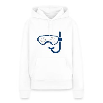 Taucher ohne schrift - Frauen Premium Bio Hoodie - Weiß - Vorne - Julia (174cm)