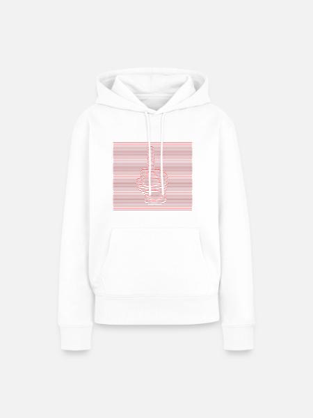 Middle Finger - Frauen Premium Bio Hoodie - Weiß