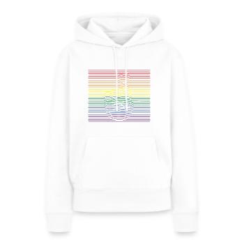 Fingers Crossed bunt - Frauen Premium Bio Hoodie - Weiß - Vorne - Julia (174cm)