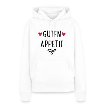 GUTEN APPETIT - Frauen Premium Bio Hoodie - Weiß - Vorne - Julia (174cm)