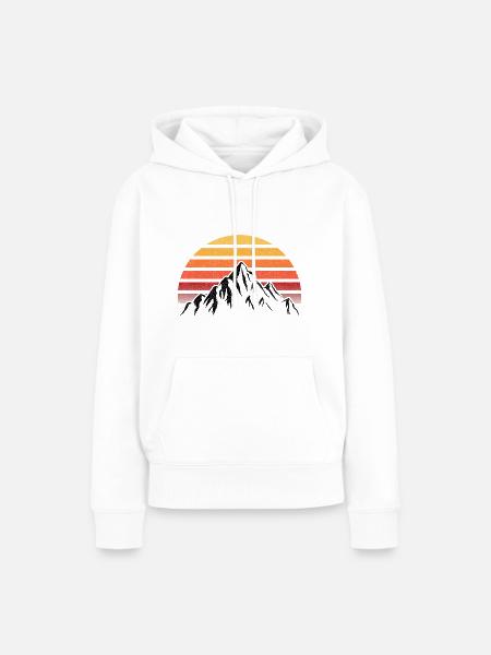 Rising Sun - Frauen Premium Bio Hoodie - Weiß