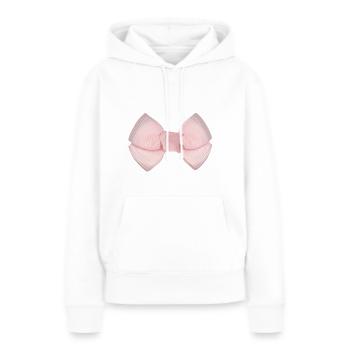 Schleife Rosa - Frauen Premium Bio Hoodie - Weiß - Vorne - Julia (174cm)