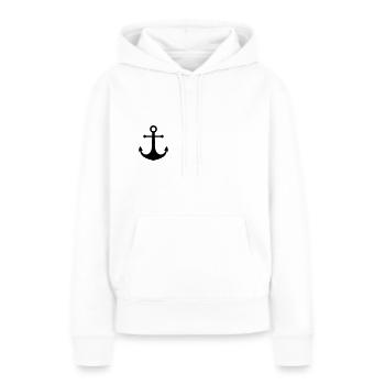 Ancre - Sweat à capuche Premium bio Femme - blanc - Devant - Julia (174cm)
