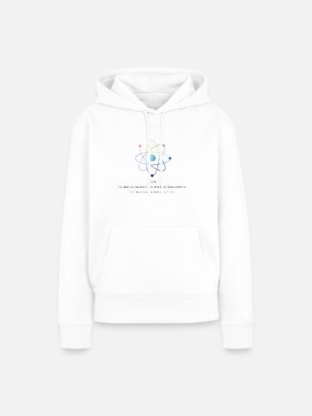 Atom - Frauen Premium Bio Hoodie - Weiß