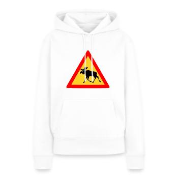 Orignal grincheux - Sweat à capuche Premium bio Femme - blanc - Devant - Julia (174cm)