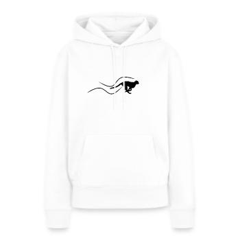 Cadeau rapide guépard steppe afrique - Sweat à capuche Premium bio Femme - blanc - Devant - Julia (174cm)