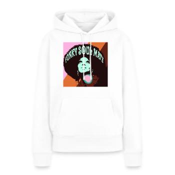 funky soulmate - Frauen Premium Bio Hoodie - Weiß - Vorne - Julia (174cm)