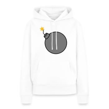 brennt angezuendet rund kugel kreis text stangen b - Frauen Premium Bio Hoodie - Weiß - Vorne - Julia (174cm)