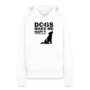 Dog - Frauen Premium Bio Hoodie - Weiß - Vorne - Julia (174cm)
