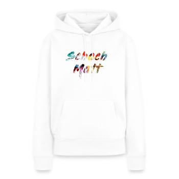 Échecs Matt - Sweat à capuche Premium bio Femme - blanc - Devant - Julia (174cm)