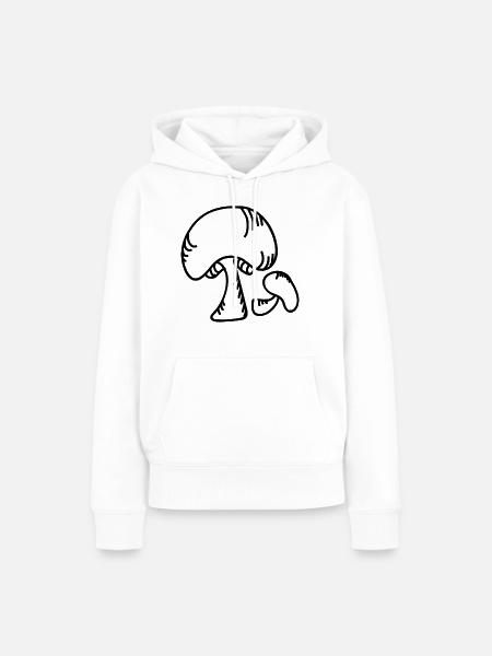 Mushroom - Frauen Premium Bio Hoodie - Weiß