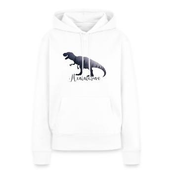 Fleischfresser T-Rex Dinosaurier Fleischesser - Frauen Premium Bio Hoodie - Weiß - Vorne - Julia (174cm)