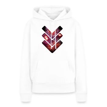 feu d'artifice - Sweat à capuche Premium bio Femme - blanc - Devant - Julia (174cm)