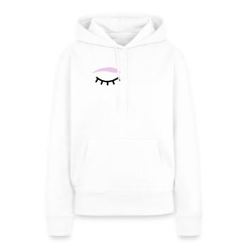 Clignotant l'illustration des yeux - Sweat à capuche Premium bio Femme - blanc - Devant - Julia (174cm)