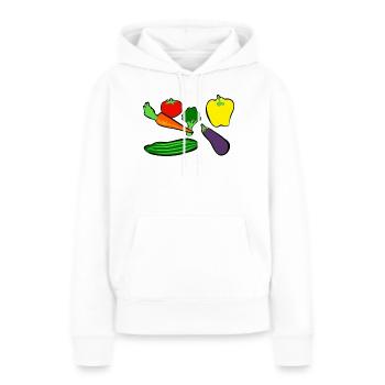 Vegetables - Frauen Premium Bio Hoodie - Weiß - Vorne - Julia (174cm)