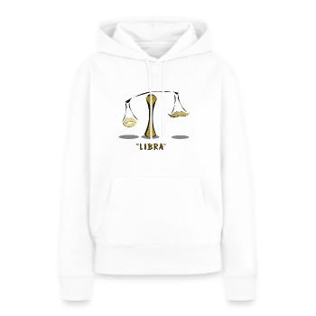 Sternzeichen Waage - Frauen Premium Bio Hoodie - Weiß - Vorne - Julia (174cm)