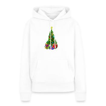 Tannenbaum - Frauen Premium Bio Hoodie - Weiß - Vorne - Julia (174cm)