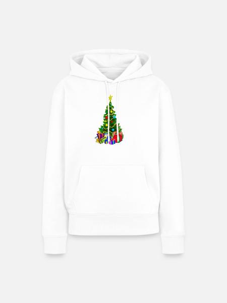 Tannenbaum - Frauen Premium Bio Hoodie - Weiß