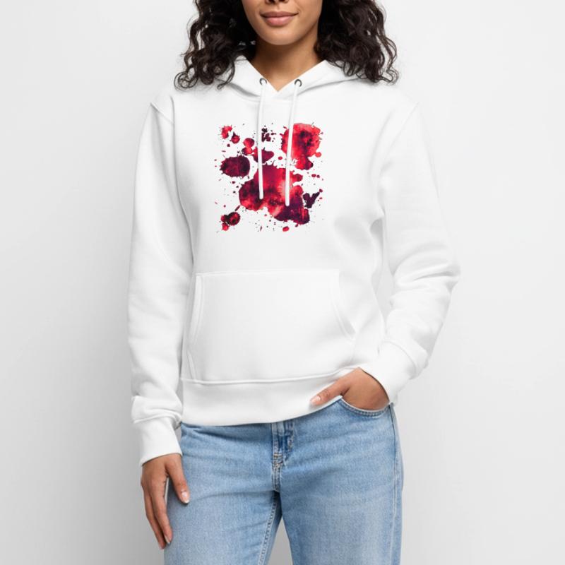 gxp psychedelic color gradient pattern WF red Women’s Premium Organic Hoodie