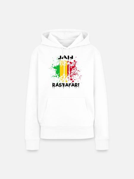 JAH RASTAFARI - Frauen Premium Bio Hoodie - Weiß