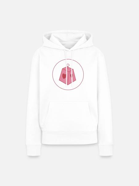 Poids de l'ours chanceux - Sweat à capuche Premium bio Femme - blanc