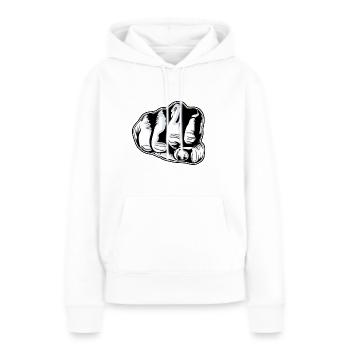 Faust - Frauen Premium Bio Hoodie - Weiß - Vorne - Julia (174cm)
