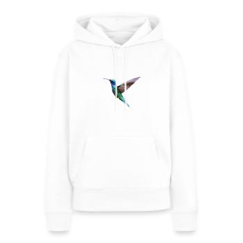 Colibri Polygone Colibri - Sweat à capuche Premium bio Femme - blanc - Devant - Julia (174cm)