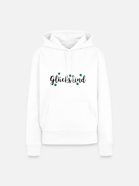 GLU CKSKIND - Frauen Premium Bio Hoodie - Weiß