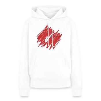 Saxofon - Frauen Premium Bio Hoodie - Weiß - Vorne - Julia (174cm)