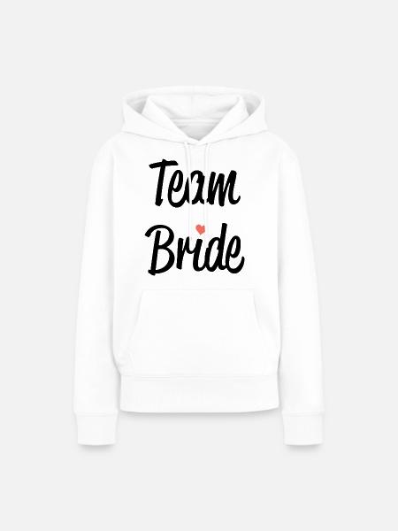 Team Bride - Frauen Premium Bio Hoodie - Weiß