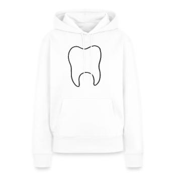 dent - Sweat à capuche Premium bio Femme - blanc - Devant - Julia (174cm)
