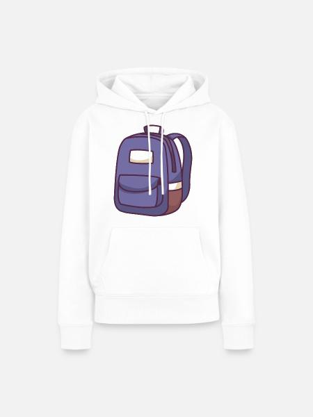 Schultasche - Frauen Premium Bio Hoodie - Weiß
