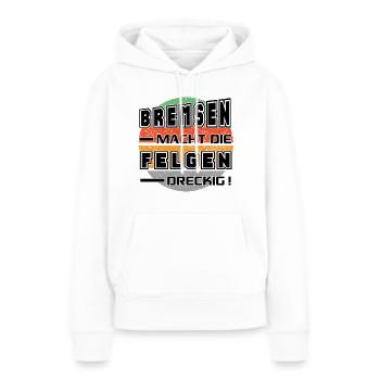 Sprüche Autofahrer Rasen Schnell fahren - Frauen Premium Bio Hoodie - Weiß - Vorne - Julia (174cm)