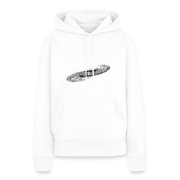 Geometrische Kreis Ellipsen Linien - Frauen Premium Bio Hoodie - Weiß - Vorne - Julia (174cm)