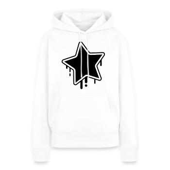 Conception en étoile - Sweat à capuche Premium bio Femme - blanc - Devant - Julia (174cm)