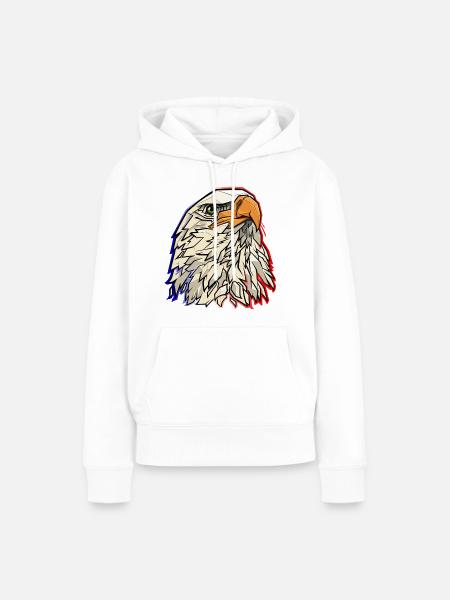 Weißkopfseeadler - Frauen Premium Bio Hoodie - Weiß