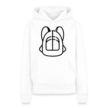 Rucksack - Frauen Premium Bio Hoodie - Weiß - Vorne - Julia (174cm)